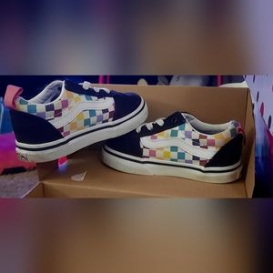 Little girls VANS COLOR CHECK BORAD SIZ 7